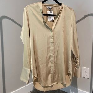 Gold H&M silk button down